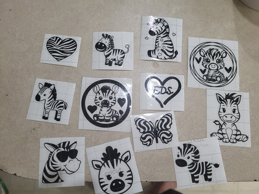 Zebra Vinyl Stickers